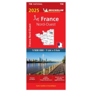 Carte de France Michelin Quart Nord Ouest 2025