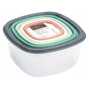 Set de 5 boîtes de conservation transparentes avec couvercles