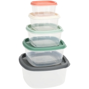 Set de 5 boîtes de conservation transparentes avec couvercles